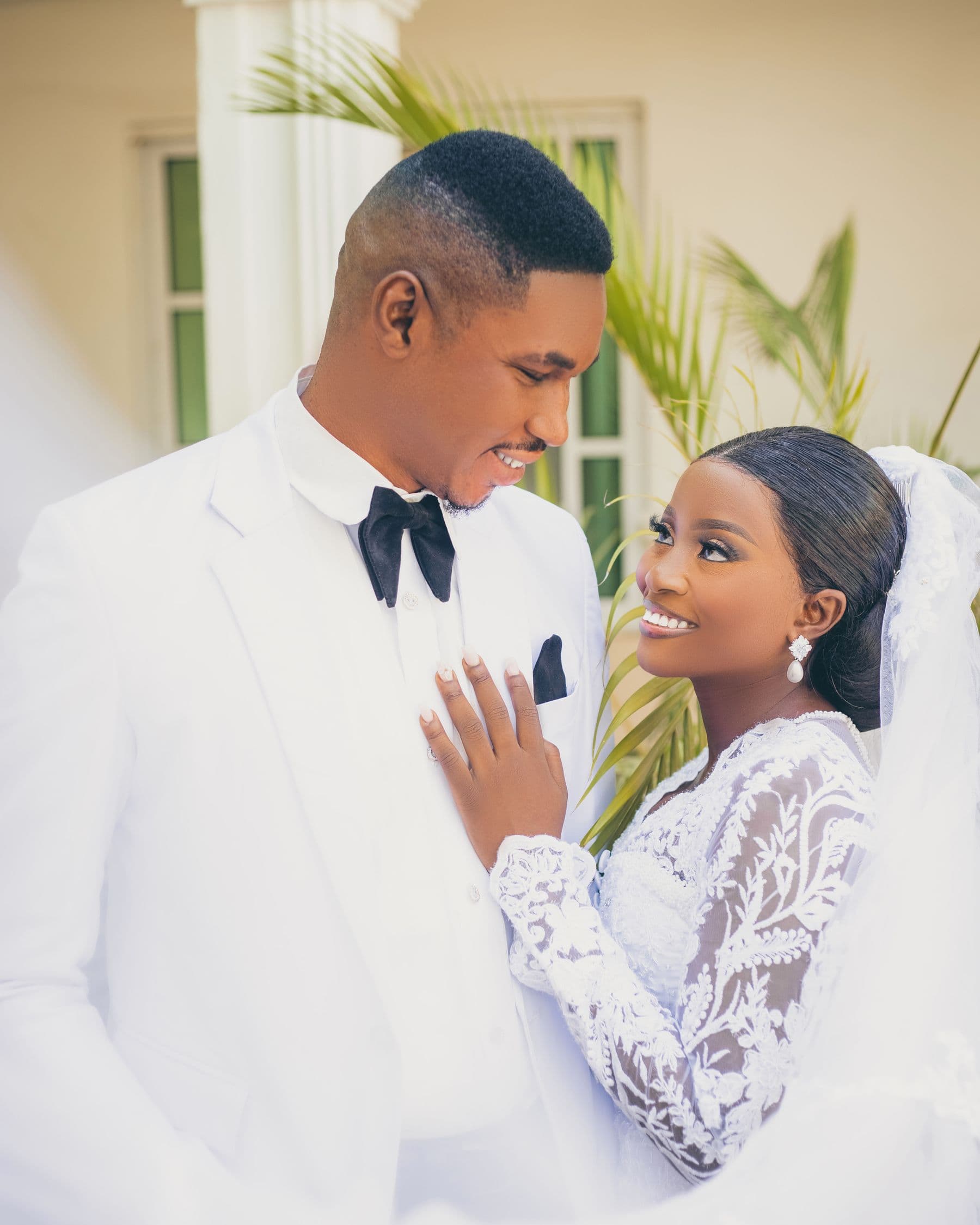Ama and Kwame on their wedding day